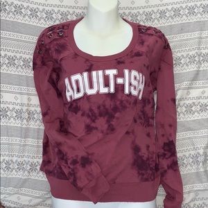 Burgundy long sleeve shirt